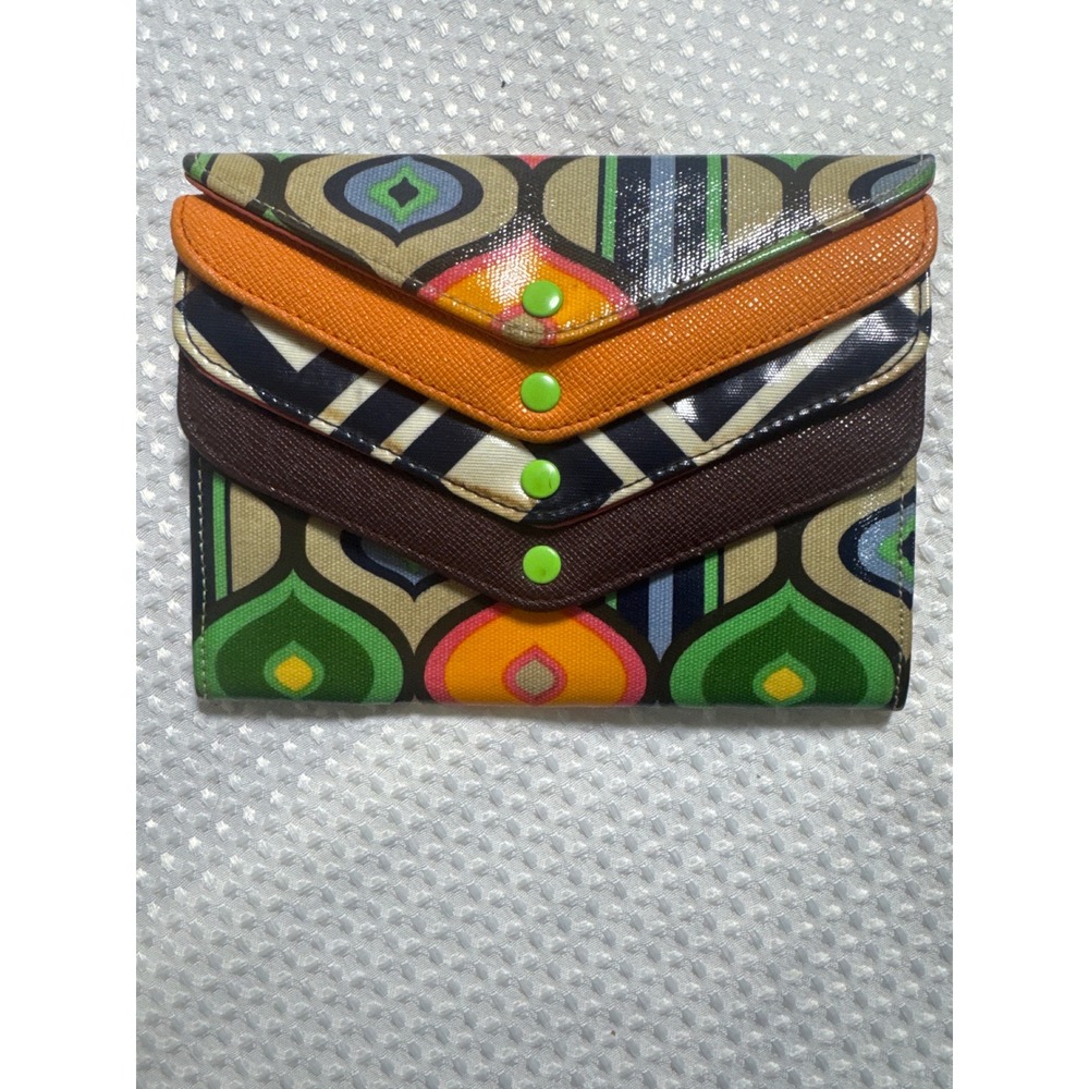 Sondra Roberts SR2 Envelope Clutch Womens Multicolor Good Geometric Retro